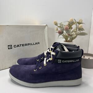 Caterpillar Poe Chukka Suede Leather Boot Evening Blue P717727 Men's 12 M NWD